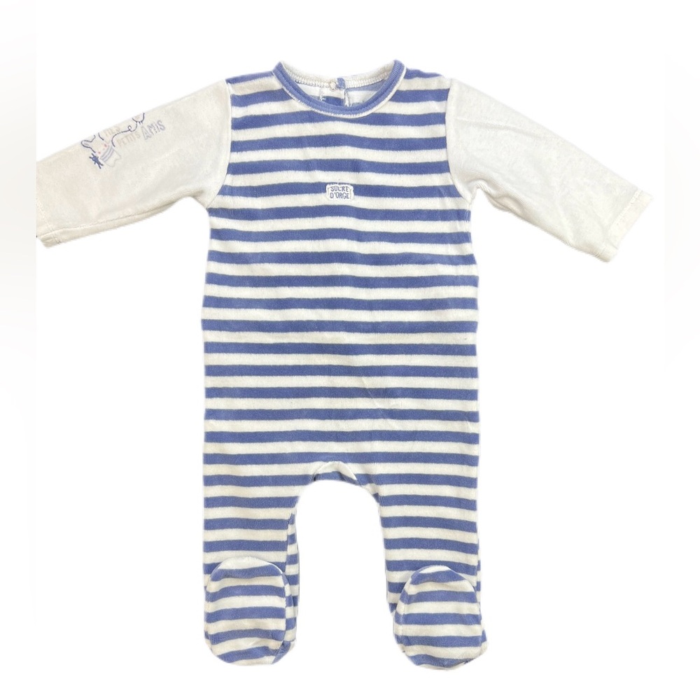 SUCRE D'ORGE Long Sleeve Snap Footie - 9M